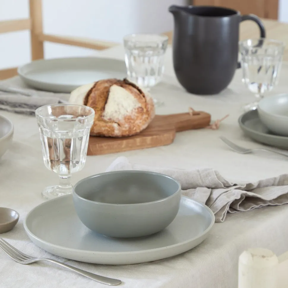 Pacifica Collection Cereal Bowls in Oyster Grey, Set of 6