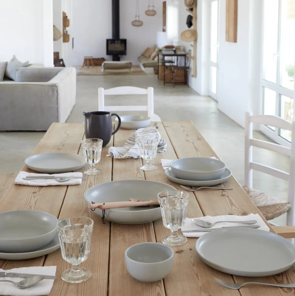 Pacifica Collection Cereal Bowls in Oyster Grey, Set of 6