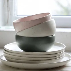 Pacifica Collection Cereal Bowls in Vanilla, Set of 6