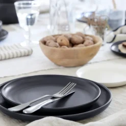 Pacifica Collection Dinner Plates in Seed Grey, Set of 6