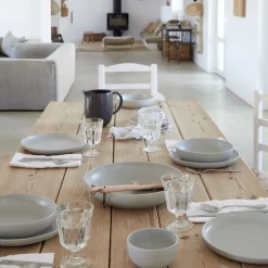 Pacifica Collection Pasta Bowls in Oyster Grey, Set of 6