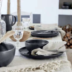 Pacifica Collection 12-pc Place Setting with Cereal Bowl in Seed Grey