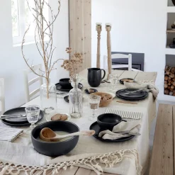 Pacifica Collection 12-pc Place Setting with Cereal Bowl in Seed Grey