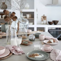 Pacifica Collection Teacups & Saucers in Artichoke, Set of 6