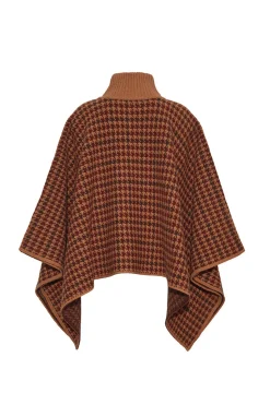 Pagoda Cape in Multi Camel Check