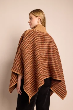 Pagoda Cape in Multi Camel Check
