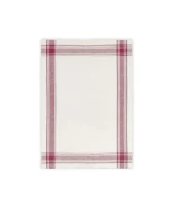 Pair of Bistrot Tea Towels in Burgundy, Set of 2