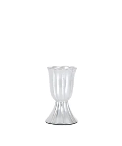 Pair of Fluted Candleholders in Silver