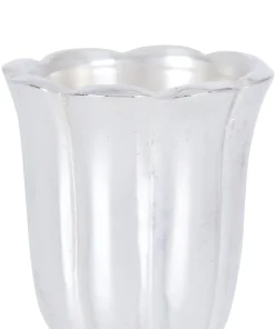 Pair of Fluted Candleholders in Silver