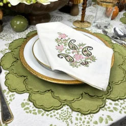 Paisley Motif Napkins, Set of 4