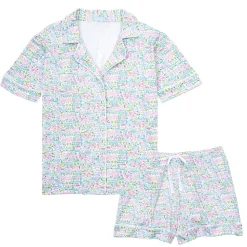 Palm Beach Women's Button Front Short Pajama Set