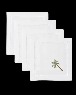 Palm Tree Modern Cocktail Napkin Set
