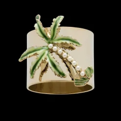 Palm Tree Napkin Rings, Set of Two