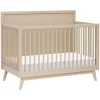 Palma 4-in-1 Convertible Crib with Toddler Bed Conversion Kit in Taupe