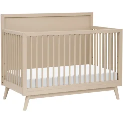 Palma 4-in-1 Convertible Crib with Toddler Bed Conversion Kit in Taupe