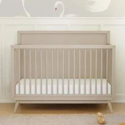 Palma 4-in-1 Convertible Crib with Toddler Bed Conversion Kit in Taupe