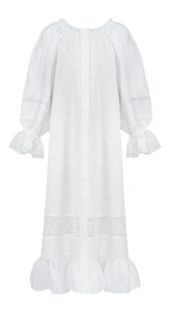 Paloma Linen Dress in White