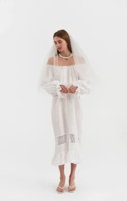 Paloma Linen Dress in White