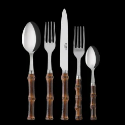 Panda Dark Bamboo Place Setting, Set of 5