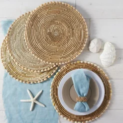 Pandan & Seashells Placemats, Set of 4