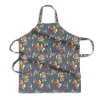 Pansy Apron Red & Grey