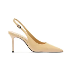 Paola Patent Pump in Buff Beige