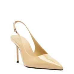 Paola Patent Pump in Buff Beige