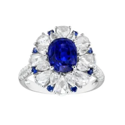 Paran Blue Sapphire and Diamond Cocktail Ring