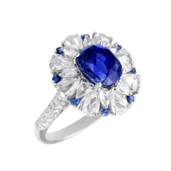 Paran Blue Sapphire and Diamond Cocktail Ring