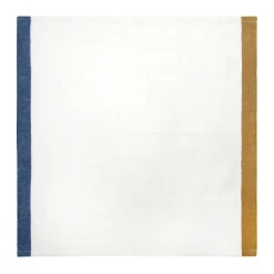 Paris Napkins in Blue & Mustard, Set of 4