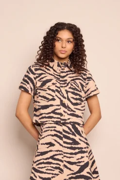 Paro Top in Zebra Blush