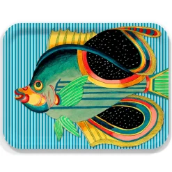 Party Fish Large Rectangular Birchwood Tray