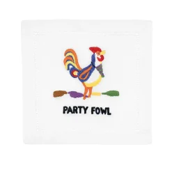 Party Fowl Cocktail Napkins, Set of 4