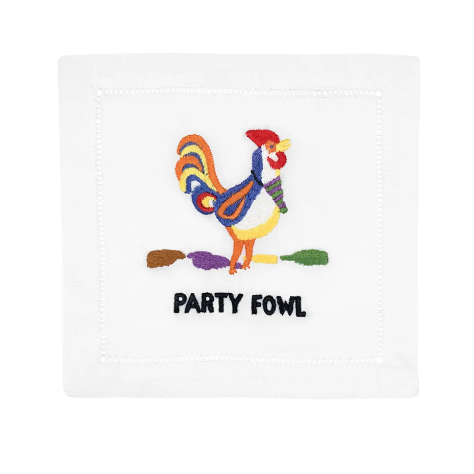 Party Fowl Cocktail Napkins, Set of 4