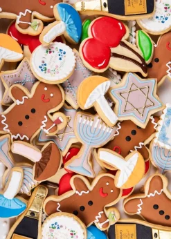 Party Gingerbread Men Sugar Cookies, Set of 6