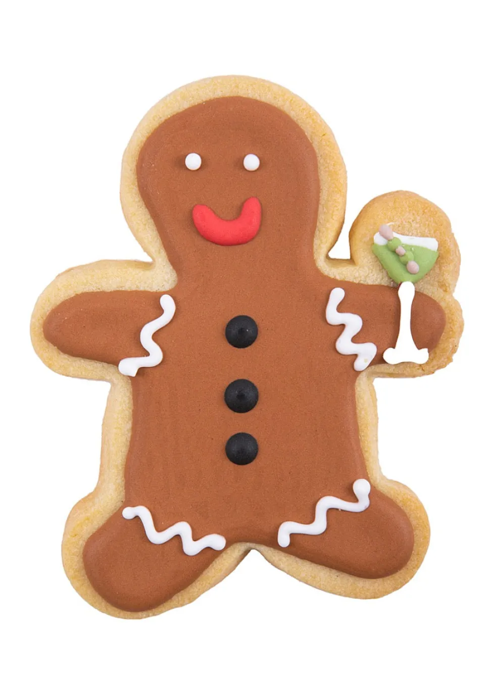 Party Gingerbread Men Sugar Cookies, Set of 6