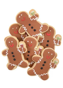 Party Gingerbread Men Sugar Cookies, Set of 6