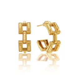 Pathway Hoop Earrings in Gold