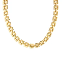 Pathway Petite Link Necklace in Gold
