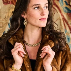 Pathway Petite Link Necklace in Gold