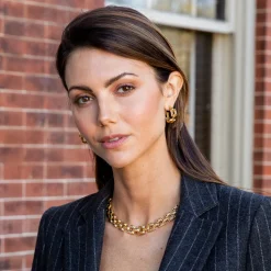 Pathway Petite Link Necklace in Gold