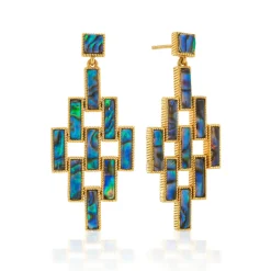 Pathway Post Drop Earrings in Abalone