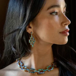 Pathway Post Drop Earrings in Abalone