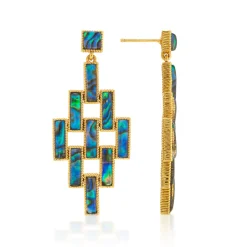 Pathway Post Drop Earrings in Abalone