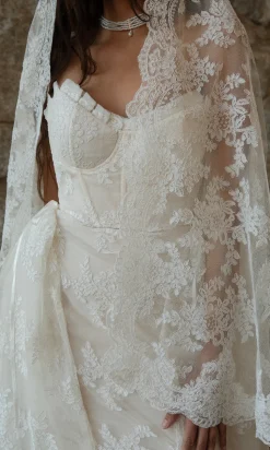 Paula French Lace Corset Gown