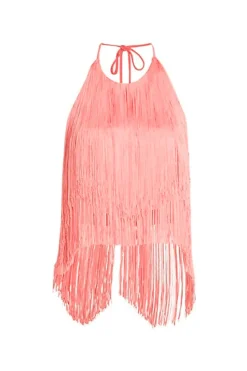 Paz Top In Coral Pink