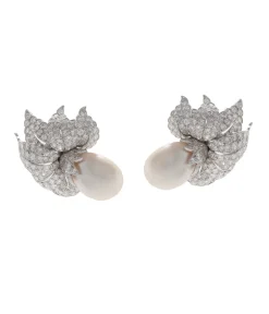 Pearl and Diamond Earrings