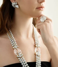 Pearl and Diamond Earrings