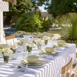 Pearl Collection Cereal Bowls in Lilly Green, Set of 6