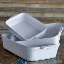 Pearl Collection Rectangle Baker 13" in White